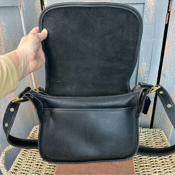 Coach Vintage Patricia's Legacy Saddle Bag 9951 Black - Picture 9 of 16